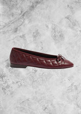 CHNL Classic Ballet Flats DarkRed Quilted - Sneaker Collective