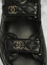 CHNL Quilted Sandal Black - Sneaker Collective