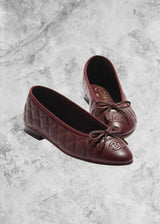 CHNL Classic Ballet Flats DarkRed Quilted - Sneaker Collective