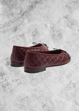 CHNL Classic Ballet Flats DarkRed Quilted - Sneaker Collective
