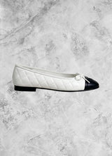 CHNL Classic Ballet Flats White & Black - Sneaker Collective